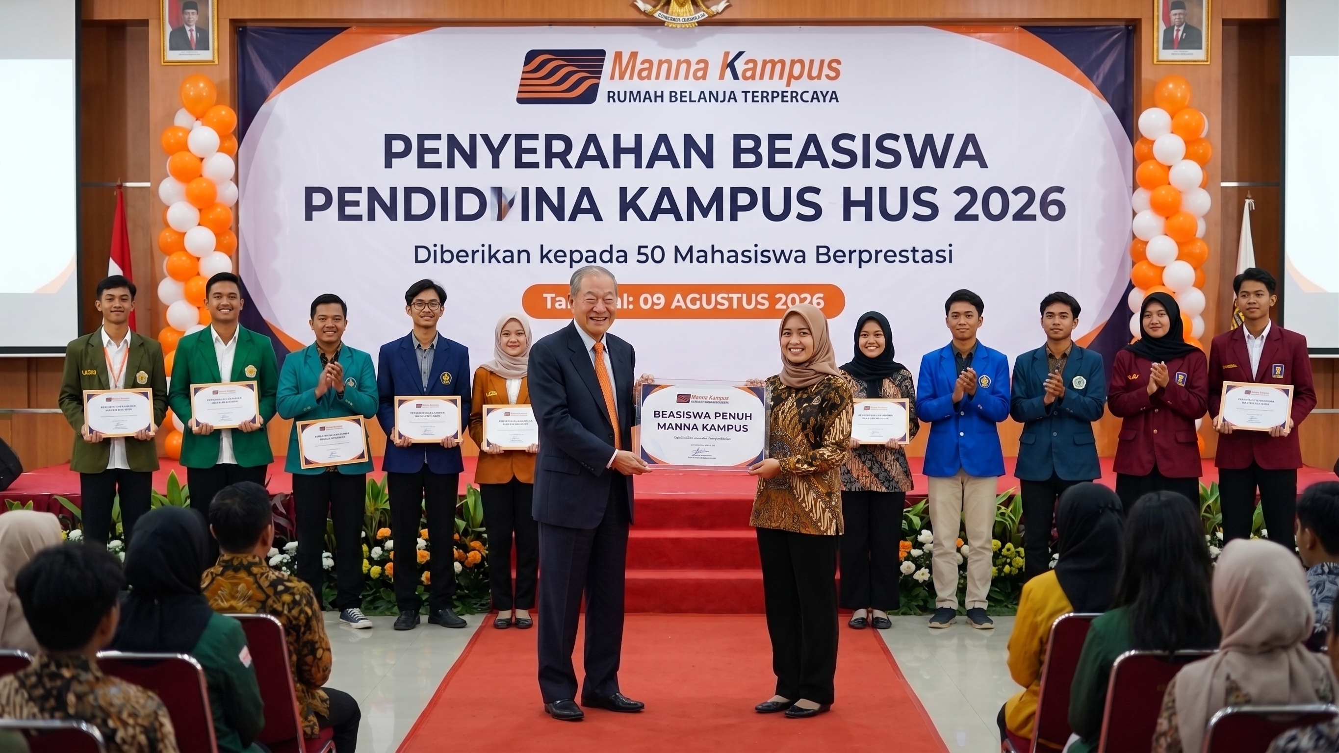 Manna Kampus Salurkan Beasiswa Pendidikan untuk 50 Mahasiswa